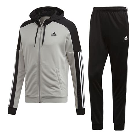 adidas trainingsjacke männer grau schwarz|Adidas herren trainingsanzüge.